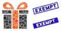 Surprize Box Mosaic and Distress Rectangle Exempt Stamps