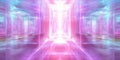 A surreal abstract background with shifting layers of iridescent neon hues, forming a mesmerizing