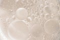 Surreal abstract beige bubbles inside liquid macro Royalty Free Stock Photo