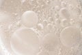 Surreal abstract beige bubbles inside liquid macro Royalty Free Stock Photo