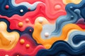 Surreal, abstract, and psychedelic soft, dreamy shapes, gradients and palettes content for backgrounds. Generative AI