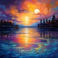 Surreal abstract reflection artwork capturing Twilight Reflections