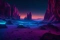 A surreal, alien landscape