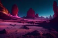 A surreal, alien landscape