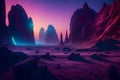 A surreal, alien landscape