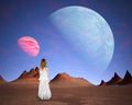 Surreal Alien Planet, Love, Hope, Peace Royalty Free Stock Photo