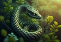 A surreal alien snake, created by generative Ai