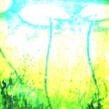 Surreal Alien Wonderland Abstracted Vibrant Faded Grunge Royalty Free Stock Photo