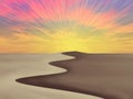 Surreal art. The desert of dreams Royalty Free Stock Photo