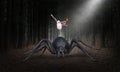 Surreal Ballerina Dancer, Monster Spider Royalty Free Stock Photo