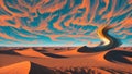 Surreal beauty of a desert landscape