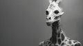 Surreal Black Animal Portrait Giraffe: A Macabre Fantasy In Junglepunk Style