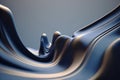 Surreal blue and beige glossy wallpaper with abstract wavy shapes. Background with curvy organics texture. Generative ai