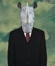 Surreal Business Suit, Wildlife Rhinoceros