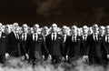 Surreal Businessmen Team Crowd Royalty Free Stock Photo