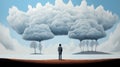 Surreal Carbon Emissions: Realistic Painting By Magritte In Ultra Hd Royalty Free Stock Photo