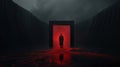 Surreal Cinematic Minimalistic Shot: Gate Of Hell Inspired