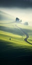 Surreal Cinematic Minimalistic Shot Inspired By Marcin Sobas