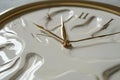 The surreal clock features hands that appear to melt, emphasizing the fluidity and transience of time in a contemporary Royalty Free Stock Photo