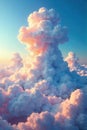 Surreal Cloud Formations Surreal and fantastical cloud formations. Clouds shaped like impossible floating Royalty Free Stock Photo