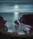 Surreal Coastline before sunset, Rowan Cove, Cornwall