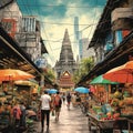 Surreal Collage of Bangkok& x27;s Hidden Gems and Local Experiences