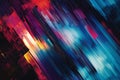 A surreal, colorful abstract background inspired by digital pixelated noise. The glitchy