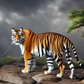 A surreal combination of a tiger and a butterfly, blending the strength and beauty of both creatures2, Generative AI