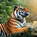 A surreal combination of a tiger and a butterfly, blending the strength and beauty of both creatures1, Generative AI