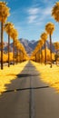 Surreal 3d Landscapes Palm Trees, Bold Chromaticity, And Environmental Installations