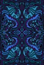 Surreal dark psychedelic background. Vector fantastic illustration. Abstract bizarre ornamental stylish card