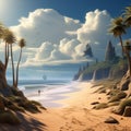a surreal depiction of endless summer sand devoid of human influence trending on artstation