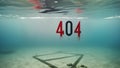 Aquatic Anomaly: Underwater Error 404 Message