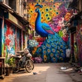 Surreal depiction of Mumbai's vibrant and diverse essence