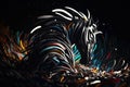 Surreal digital rendering of a zebra. Generative ai Royalty Free Stock Photo