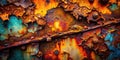 A Surreal Exploration of Oxidized Metal A Visually Striking Abstract Image of Rusting Metal Perfect for Artistic Royalty Free Stock Photo