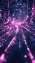 Surreal Flowing Data Streams Visualizing Network Connections in a Vibrant Digital Design