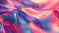 Surreal Fluid Abstract Terrain with Metallic Neon Surface and Soft Gradients