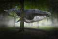 Surreal Flying Whale, Forest, Nature