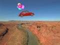 Surreal Flying Volkswagen Beetle, Travel, Bug, VW