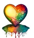 Surreal fun heart painting Royalty Free Stock Photo