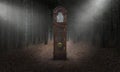 Surreal Grandfather Clock, Time, Woods, Nature