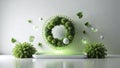 A Surreal Green Loading Animation A Whimsical Visual Journey Through Digital Transformation Featuring Abstract Shapes