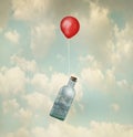 Surreal Image of a bottle glass Royalty Free Stock Photo