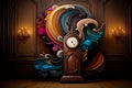 Timeless Elegance: Surreal Clock in a Baroque Room