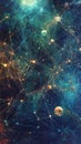 Surreal Interpretation of a Network with Floating Nodes and Cosmic Elements