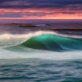 A surreal interpretation of the ocean, with waves and currents transforming into abstract shapes and patterns1, Generative AI