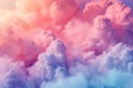 A surreal landscape of cloud-like waves in a pastel color palette, ideal for abstract art backgrounds, calming visual Royalty Free Stock Photo