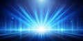 Surreal light streams in a blue gradient background Creative AI