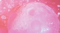 Surreal magenta moon texture with chaotic bubbles and abstract design Royalty Free Stock Photo